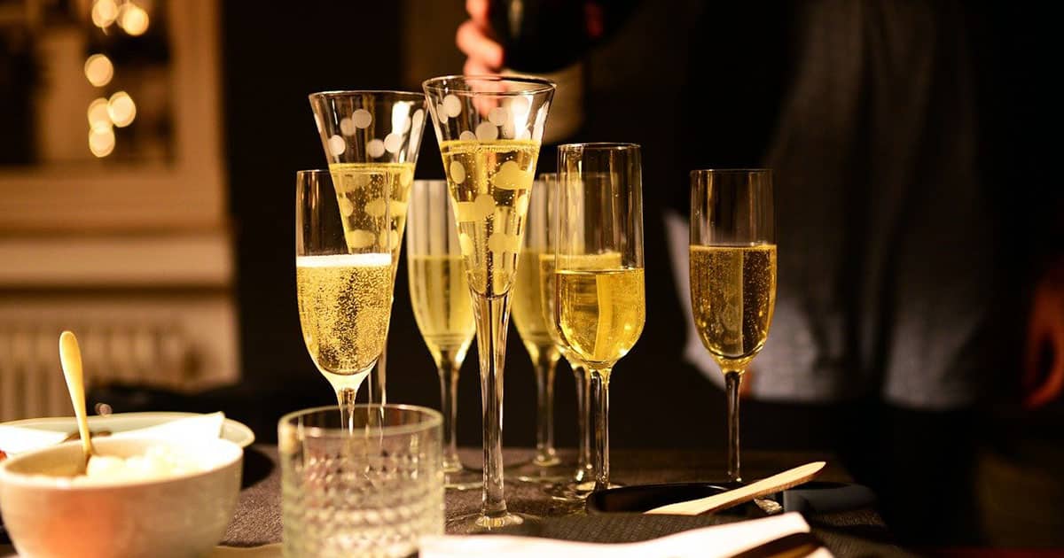 flute de champagne en cristal