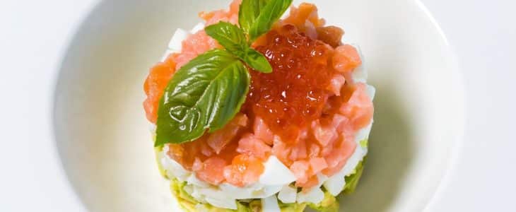 tartare de saumon et avocat