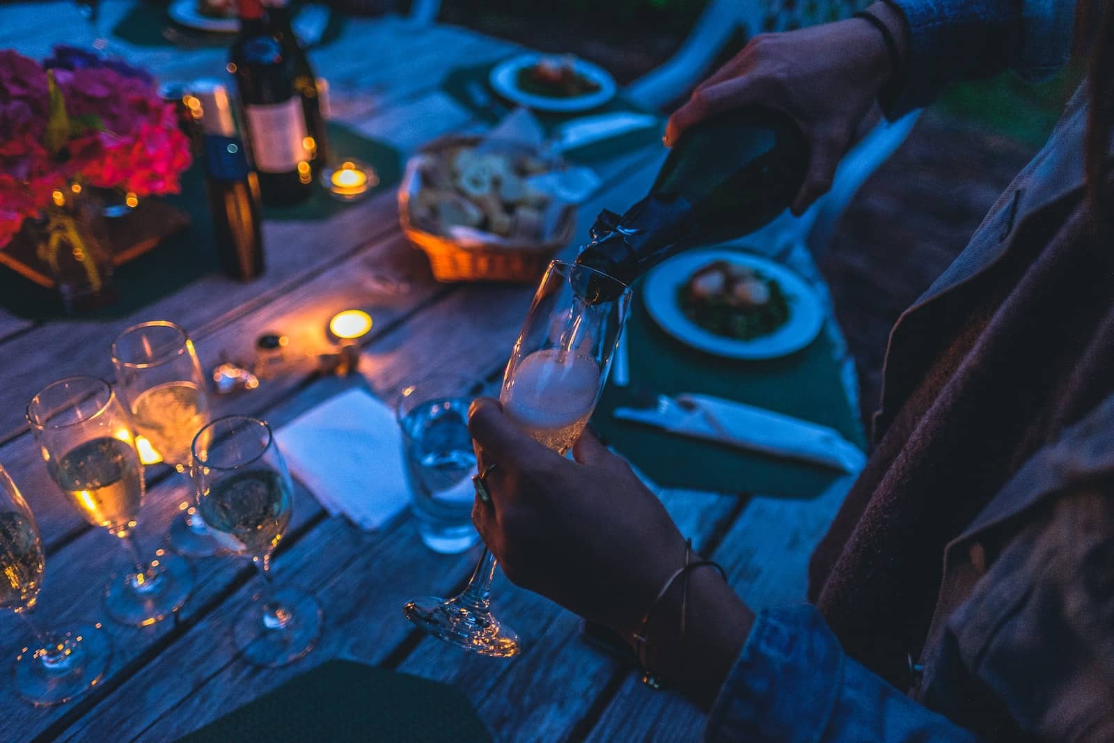 soiree romantique au champagne