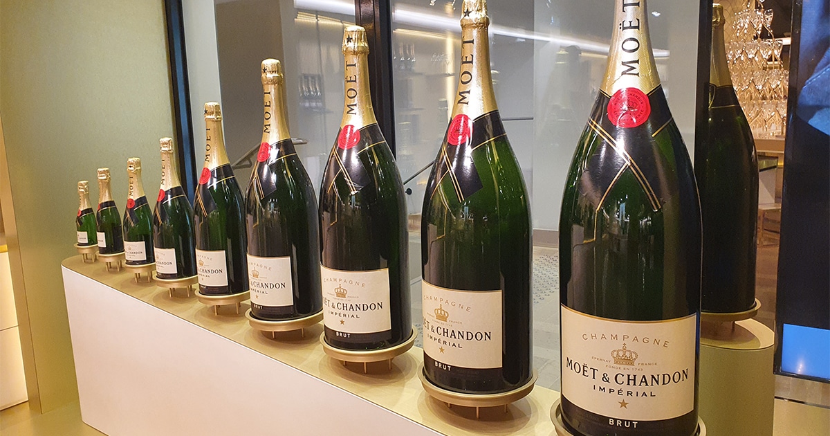 format des bouteilles de champagne