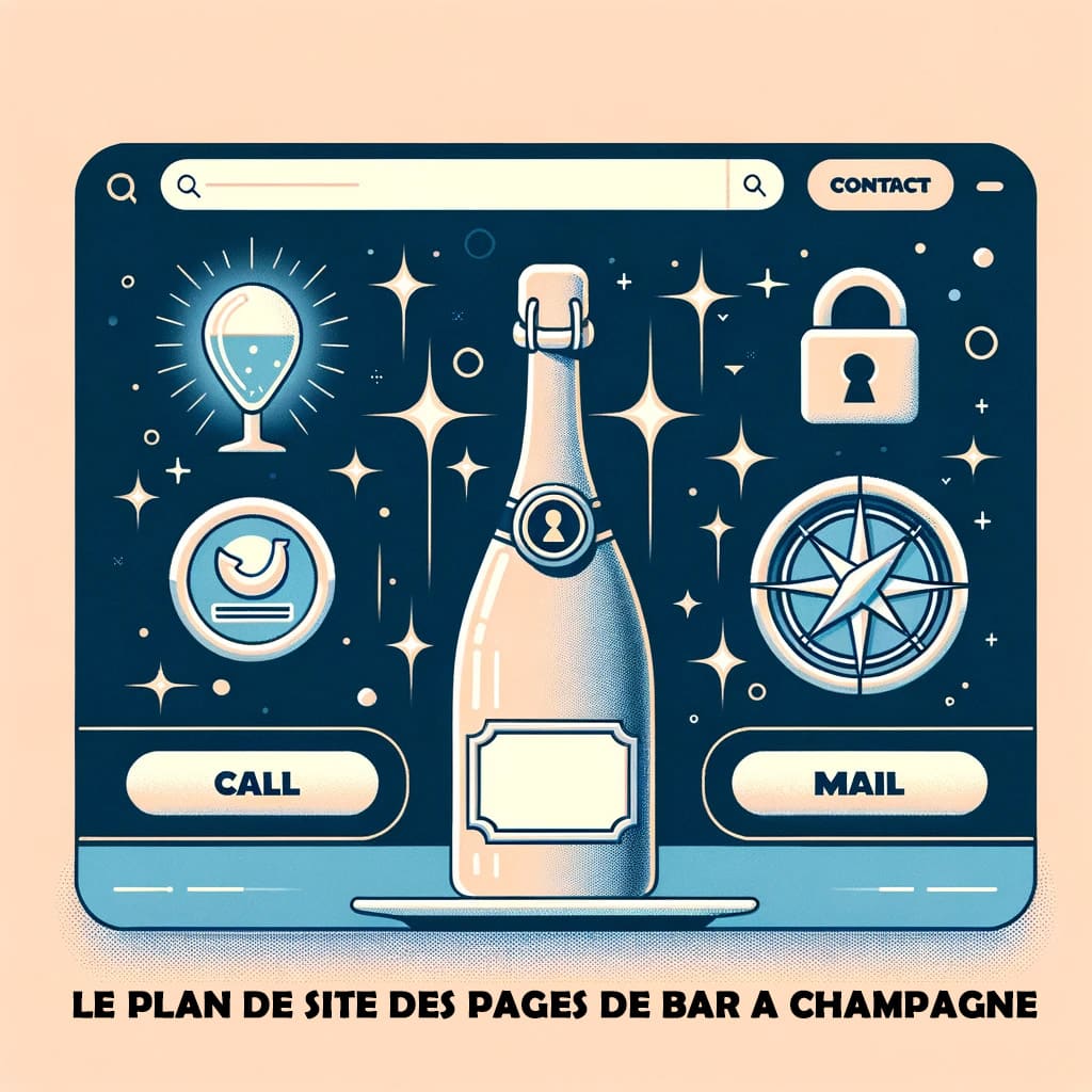 plan de site des pages de bar champagne