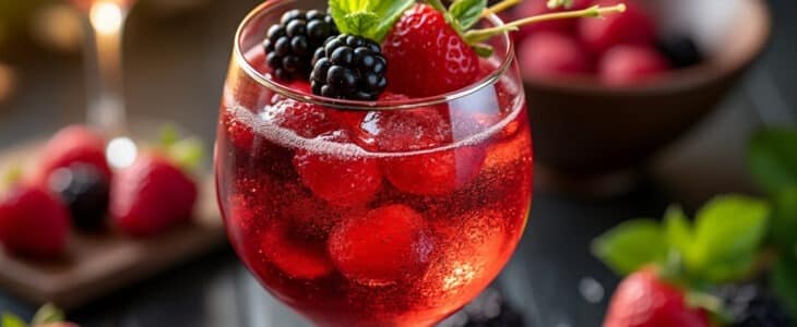 découvrez notre recette de cocktail kir royal aux fruits rouges, une version revisitée et plus intense de ce classique. avec des saveurs riches et fruitées, ce cocktail élégant est parfait pour impressionner vos invités lors de vos soirées. laissez-vous séduire par cette explosion de goûts et apportez une touche originale à vos apéritifs !