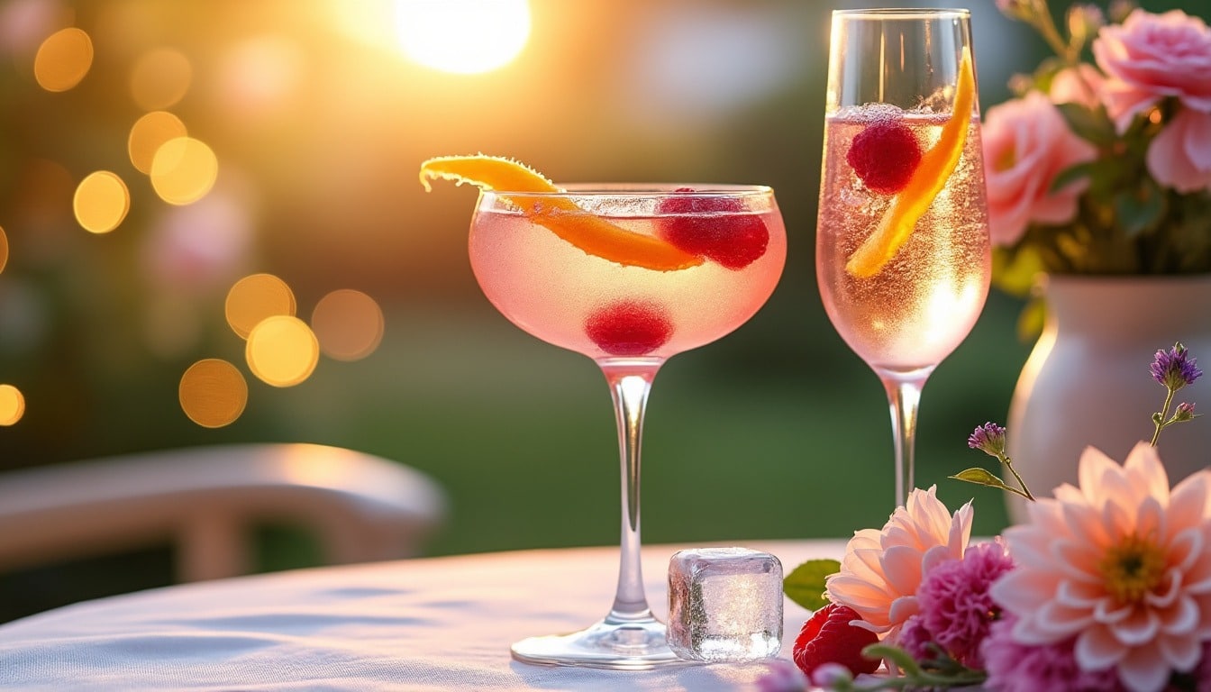 savourez l'élégance estivale avec notre cocktail spritz rosé au champagne. un mélange raffiné de saveurs fruitées et de bulles pétillantes, parfait pour des moments de détente entre amis ou des soirées ensoleillées.