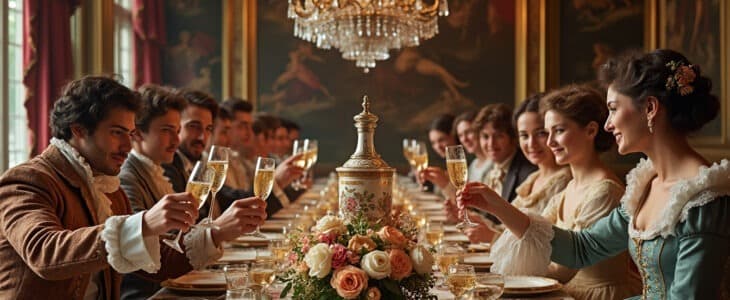 découvrez l'histoire fascinante du champagne dans les fêtes et banquets de la noblesse. explorez comment cette boisson prestigieuse a accompagné les célébrations des grands nobles, ajoutant une touche d'élégance et de raffinement à chaque événement. plongez dans les traditions et les rituels qui entourent le champagne dans l'univers aristocratique.