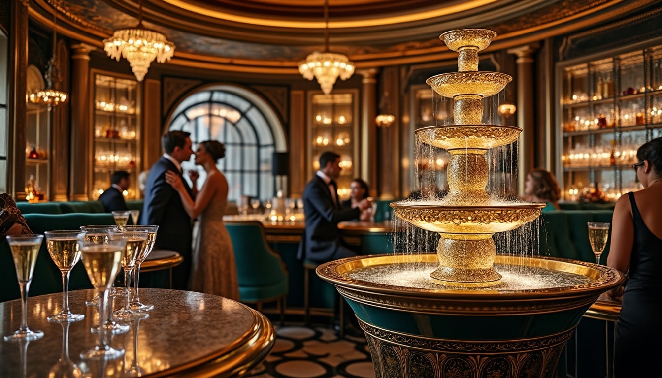découvrez l'harmonie parfaite entre le champagne et le style art déco, une esthétique intemporelle qui allie luxe, élégance et créativité. plongez dans cet univers où chaque gorgée évoque le raffinement des années folles.