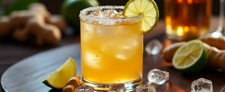 découvrez la margarita gingembre & champagne, une fusion audacieuse et raffinée qui marie la fraîcheur du gingembre à l'effervescence du champagne. une expérience gustative piquante qui saura surprendre et ravir les amateurs de cocktails.