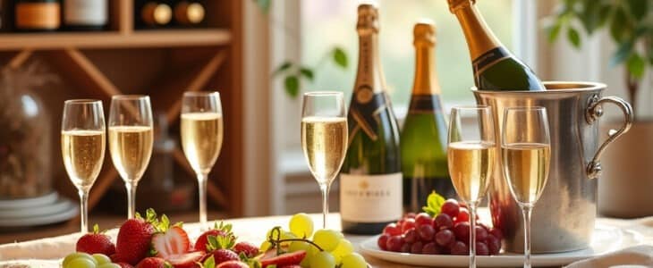 découvrez nos conseils pratiques pour organiser une dégustation de champagne inoubliable à la maison. apprenez à choisir les meilleures bouteilles, à créer une ambiance festive et à impressionner vos invités avec des accords mets-champagne parfaits. transformez votre salon en un véritable salon de dégustation!