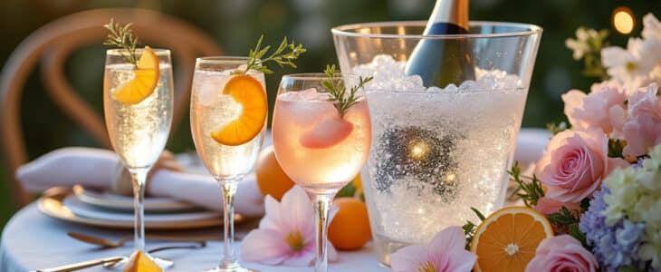 découvrez une sélection élégante de cocktails au champagne à offrir lors de votre mariage. éveillez les papilles de vos invités avec des mélanges rafraîchissants et festifs, parfaits pour célébrer l'amour en toute effervescence.