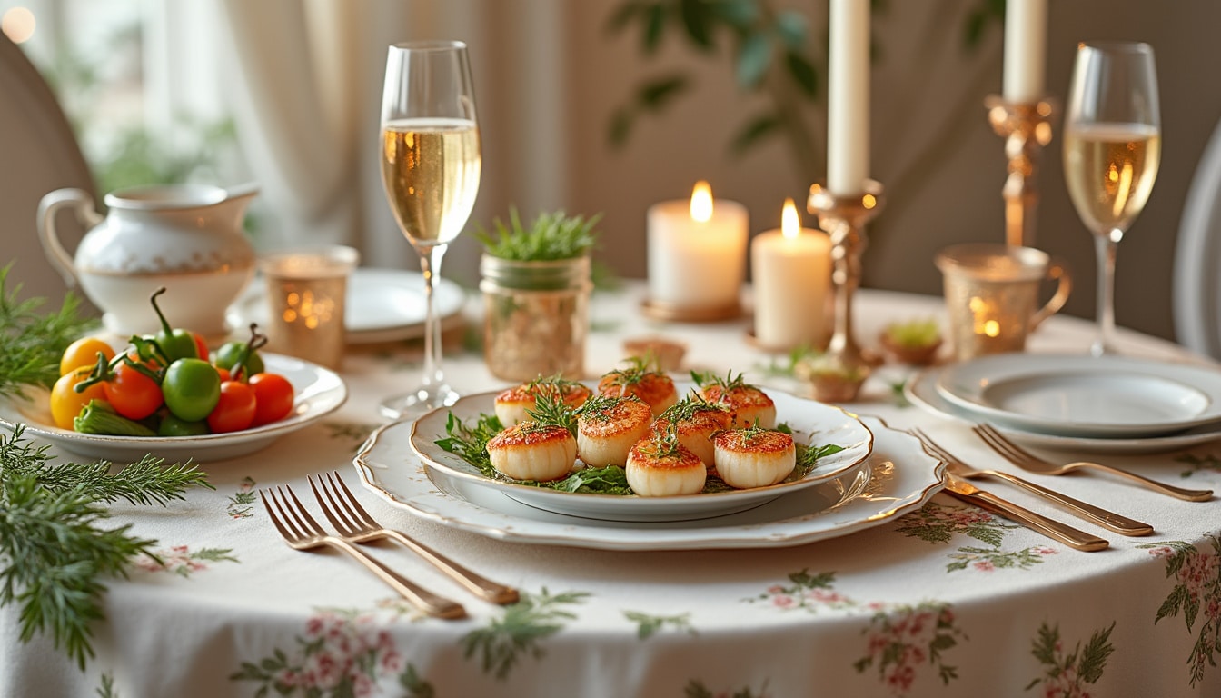 découvrez une recette festive et simple à réaliser : les saint-jacques flambées au champagne. élégant et savoureux, ce plat ravira vos convives lors de vos occasions spéciales.